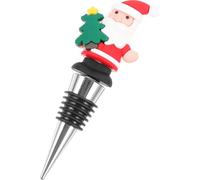 ROMISBABA Tappo per Bottiglia di Vino in Lega di Zinco Riutilizzabile Tema Babbo Natale Chiusura Decorativa per Bottiglie di Vino Olio e Aceto Accessorio Natalizio per Feste e Riunioni