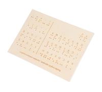 ROMISBABA Tavola Braille Legno Per Apprendimento Tattile Strumento Educativo Per Persone Non Vedenti Con Lettere e Numeri Rilievo Supporto Essenziale Per Educazione Visiva e Tattile