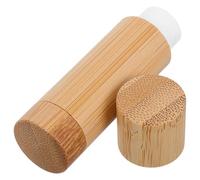 ROMISBABA Tubo Vuoto per Rossetto in Bambù da 5g, Contenitore Versatile per Balsamo Labbra con Design Unico, per Cosmetici Naturali e Uso Fai da Te