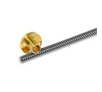 ROMISBABA Vite di Comando a Profilo a Trapezio da 320 MM in Acciaio Inox con Dado per Motore Passo-Passo Vite Conduttrice a T per Stampante 3D Asta Filettata Silenziosa e Resistente per