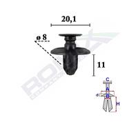 ROMIX C70620 Clip, Fregio / Modanatura protettiva