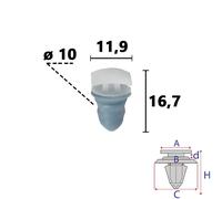 ROMIX C70800 Clip, Fregio / Modanatura protettiva