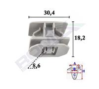 ROMIX Clip Fregio / Modanatura protettiva C70619 Portiera veicolo 30.4 18.2 8.6