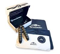 Romizzu Corda per Saltare Regolabile Cavo Anti-Groviglio Impugnature Ergonomiche e Cuscinetti - 2 Asciugamani 1 Sacca da Trasporto e Confezione Regalo - Per Arti Marziali Boxe MMA CrossFit Cardio