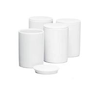 ROMMELSBACHER, bianco Set di tazze in ceramica JB 4 - da 125 ml, con coperchio, adatte per yogurtiera JG 80