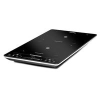 ROMMELSBACHER Doppia piastra di cottura CT 3430/IN, induzione, struttura verticale, salvaspazio, 2 zone di riscaldamento, 10 livelli di potenza, timer, Slider Touch & Touch Control