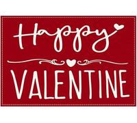 ROMOER Tavolino Tavolino Rosso San Valentino Tappetini Per Tavolo 6 Posizionare Le Placche Di Lino Isolamento Resistente Al Calore Tavolo Tavolo Tavolo Resistente Alle Platee Di Placine,Set Di 6