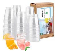 Romon 100 Pezzi Bicchieri da Liquore, 3cl/30ml Bicchieri Plastica Riutilizzabili, in materiale PS, senza BPA, Bicchieri di Plastica Transparentes Piccoli per Feste, Bar