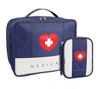 Romon 2 Pezzi Borsa Pronto Soccorso Viaggio, Impermeabile Kit di Pronto Soccorso Vuota, Alta capacità Borsa Medica Portatile Sportiva, Kit Medico Vuota per Viaggio Ufficio Casa All'aperto