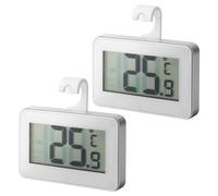 Romon 2 Pezzi Termometro Frigorifero con Gancio, Mini Termometro Digitale, Termometro Frigo Impermeabile, Termometro Freezer Magnetico