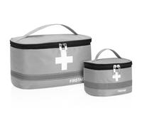 Romon 2 sacchetti per medicinali, da viaggio, impermeabili, per il primo soccorso, per la medicina, per la casa, l'ufficio, i viaggi, le attività all'aperto (grigio)