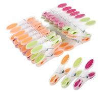 Romon 30 Pezzi di Mollette Bucato Multicolore, Supporto per all'Aperto in Plastica per Asciugamano da Spiaggia Antivento per Asciugamani e Vestiti