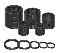 Romon 60 Pezzi Moschettone Portachiavi, 5 Taglie Anello Portachiavi Piatto Nero, Per Fai Da Te, Chiavi, Carte, Pendentivi e Targhette Per Animali