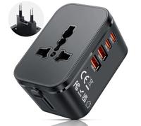 Romon Adattatore Universale Da Viaggio, Presa Universale Da Viaggio Con 2 USB-A E 2 USB-C, Adattatore Internazionale Per UE UK USA Australia, Alimentazione Per Telefoni E Laptop