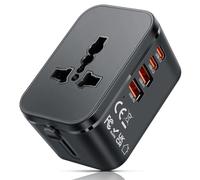 Romon Adattatore Universale da Viaggio, Presa Universale da Viaggio con 2 USB, 2 USB C e 1 CA, Adattatori Universali Viaggio Elettrica Travel Adapter per Italia Inghilterra Germania America Australia