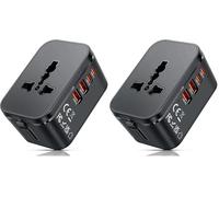 Romon Adattatore Universale da Viaggio, Presa Universale da Viaggio GaN20W con 2 USB, 2 USB C e 1 CA, Adattatori Universali Viaggio Chargeur Universel Elettrica Travel Adapter per EU US UK AU