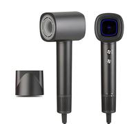 Romon Asciugacapelli Ionico, Phon Capelli Professionale 1600W, Motore 105000 Giri/Min, 20 Milioni di Ioni, Asciugatura Rapida per Casa Viaggio Salon, Silenzioso, Nero