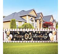 Romon Banner Buon Compleanno 60° Anniversario Decorazione 210x40cm