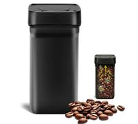 Romon Barattolo Caffè Acciaio Inox 1,2L, 450g Caffè In Grani, Contenitore Sottov