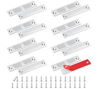 Romon Cabinet Magnetic Catch-8Pcs Chiudiporta Calamita, Argento, 8 Pezzi