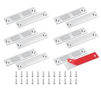 Romon Chiudiporta Calamita, 6 Pezzi Calamita Adesivo per Mobili Chiusura, Chiusura Magnetica Potente per Ante Ultra Sottili Calamita Porta Scorrevole Adesiva per Cassetti Chiudiporta Armadio, Argento