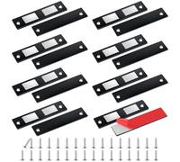 Romon Chiudiporta Calamita, 8 Pezzi Calamita Adesivo per Mobili Chiusura, Chiusura Magnetica Potente per Ante Ultra Sottili Calamita Porta Scorrevole Adesiva per Cassetti Chiudiporta Armadio,Nero
