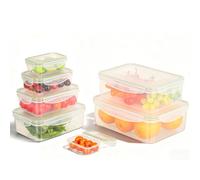 Romon contenitori ermetici per alimenti 7 Pezzi Set Contenitori per Alimenti Ermetici e Empilabili Plastica Resistente Ideali per Pranzo e Preparazione Mangiari