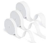 Romon Elastico per Cucito, 18m Elastico da Cucire, 3 Rotoli in Bianco Fettuccia Elastica, Cucire Elastico Lavorato a Maglia Cucire a Casa Artigianato Fai-da-Te, Ampio Nastro Elastico