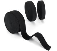 Romon Elastico per Cucito, 3 Rotoli Nero 18m (15mm/20mm/30mm×6m) Rotoli Fettuccia Elastica, Cucire Elasticos Lavorato a Maglia Cucire a Casa Artigianato Fai-Da-Te, Ampio Nastro Elastico