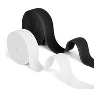 Romon Elastico per Cucito, Elastico da Cucire, Due Rotoli in Bianco e Nero 30mm × 10m Fettuccia Elastica, Cucire Elastico Lavorato a Maglia Cucire a Casa Artigianato Fai-Da-Te, Ampio Nastro Elastico