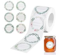 Romon Etichette Adesive, 200 Pezzi Etichette Etichette Rotonde Autoadesive Marmellate Stickers Per Vasetti Di Marmellata, Barattoli Di Spezie, Bottiglie, Ufficio