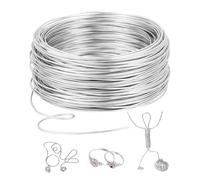 Romon Filo Alluminio 2 mm X 50 M, Filo Alluminios Di Modellabile, Filo Metallico In Alluminios, Filo Per Gioielli Per Gioielli Abbellimenti, Argento