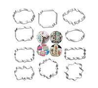Romon Formine Per Biscotti In Acciaio Inox, 10 Pezzi DIY Bordure Europee- Stampini Per Biscotti & Forme Biscotti Pasqua Set Per Biscotti, Fondente, Frollini