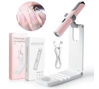 Romon Mini Lampada UV LED Unghie, USB Ricaricabile e Portatile, Lampada UV Unghie Piccola 3W, Lampada Gel Unghie con Supporto, 20/60 Timer, per Asciuga Unghie Salone di Casa,Rosa