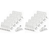 Romon Mollette, 30 Pezzi Bucatos Clip Porta Esterno Plastica per Telo da Spiaggia, Bianco Plastica Clothes Pegs con Silicone Antiscivolo, Antivento Lavanderia Pioli per Asciugamani Lenzuola Vestiti