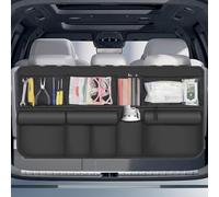 Romon Organizer Auto - Organizer per il bagagliaio con Biadesivo Antigraffio, Pieghevole, Impermeabile, Resistente Allo Sporco con 9 Tasche, 105x51 cm, per SUV, Nero