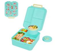 Romon Porta Pranzo 1700ml, 4 Scomparti Lunch Box con Posate Schiscetta Pranzo Termico Bambino Adulto Scatole Bento Box, Schiscetta Contenitore Ermetico Bambini per Ufficio Lavoro Picnic, Senza BPA