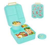 Romon Porta Pranzo, 1700ml Lunch Box con Posate Schiscetta Pranzo Termico Bambino Adulto Scatole Bento Box con 4 Scomparti Senza BPA, Schiscetta Contenitore Ermetico Bambini per Ufficio Lavoro Picnic
