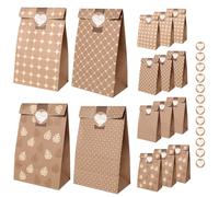 Romon Sacchetti Regalo, Buste Regalo da 12 pezzi con 12 adesivi per regali di Natale Bustine Regalo, Sacchetti Caramelle,Sacchetto Regalo Compleanno, sacchetti per matrimoni, ecc.