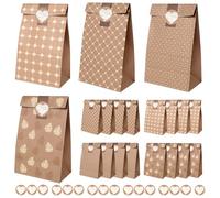 Romon Sacchetti Regalo, Buste Regalo da 16 pezzi con 16 adesivi per regali di Natale Bustine Regalo, Sacchetti Caramelle,Sacchetto Regalo Compleanno, sacchetti per matrimoni, ecc.