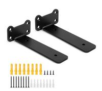 Romon Staffe Per Mensole 2 Pezzi, Mensole Da Parete, Staffe Per Mensole Pesanti, Staffa Da Parete Perfetta Per Cucina Soggiorno Armadio Di Stoccaggio Ufficio Armadio Di Stoccaggio, Nero, 15,5 Cm