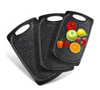 Romon Tagliere da Cucina, 3 Pezzi Imita l'aspetto del Granito, Tagliere da Cucina Plastica Taglieri Plastica, Cutting Board Facile da Pulire, Taglieri Sono Duri per Frutta, Verdure, Carne,S/M/L