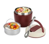 Romon Termos per Alimenti 1200 ml, Contenitore Portapranzo Termico Cibo Caldi, Thermos Pappa Neonati Acciaio Inossidabile Barattoli Isolati con Pieghevole Cucchiaio Portavivande per Zuppa Pasta