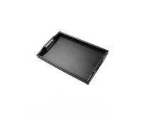 ROMOZ 2 PCS ABS Serving Tray with Handles, Home Decorative ABS Rectangle Platter Vanity Tray for Breakfast Dinner Drinks Kitchen Dining Living Bathroom Restaurants 42 * 27 * 2.6CM