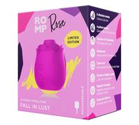 ROMP Rose - succhiatore clitoride con vibrazione - silicone rosa