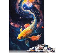 Rompecabezas de 1000 piezas de Cosmic Koi 5 para adultos, rompecabezas para adultos, juegos educativos para el hogar, juguetes de bricolaje, 38 x 26 cm/1000 piezas