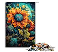 Rompecabezas de 1000 piezas de girasoles psicodélicos coloridos y coloridos. Divertido rompecabezas para la familia. Gran regalo para fanáticos del anime. Regalo para adultos de 1000 piezas.