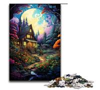 Rompecabezas de 1000 piezas de una casa de verano psicodélica colorida y colorida. Divertido rompecabezas para la familia. Gran regalo para fanáticos del anime. Regalo para adultos de 1000 piezas.
