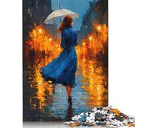 Rompecabezas de 1000 piezas Lluvia y Ámbar: Caminando entre las Luces del Recuerdo para adultos, juego educativo, juguete de desafío, 1000 piezas (40 x 28 cm)