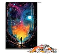 Rompecabezas de 1000 piezas para adultos colorido juego psicodélico "Caminando entre las estrellas" decoración perfecta para adolescentes a partir de 14 años 1000 piezas (75 x 50 cm)